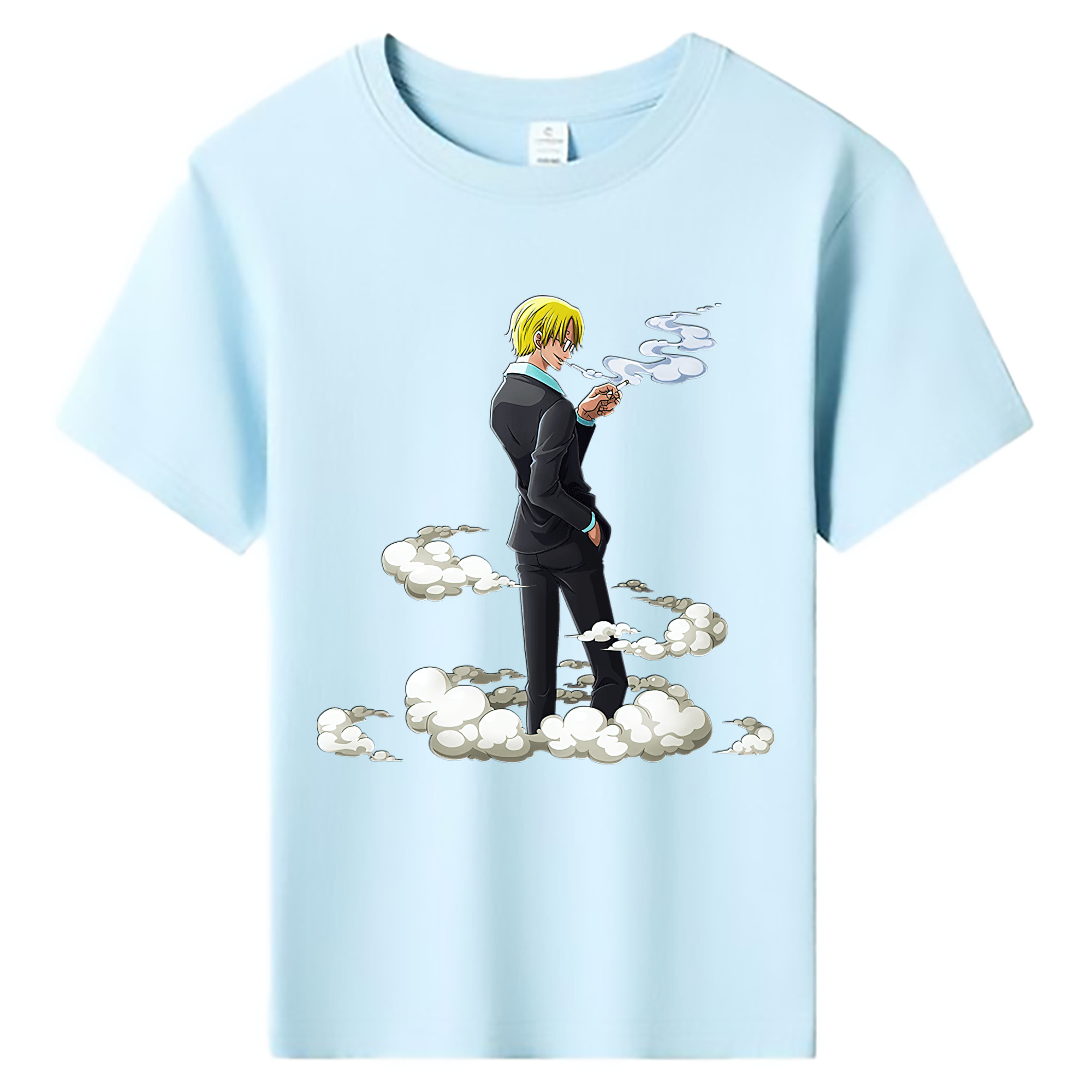 （画像用） ワンピース サンジ ONE PIECE Sanji 綿100％キッズTシャツ（フロントプリント）